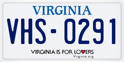 VA license plate VHS0291