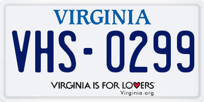 VA license plate VHS0299