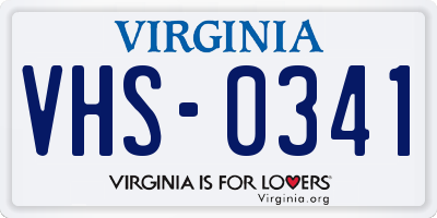 VA license plate VHS0341