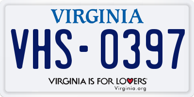 VA license plate VHS0397