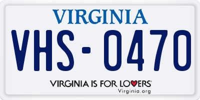 VA license plate VHS0470
