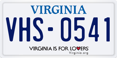 VA license plate VHS0541
