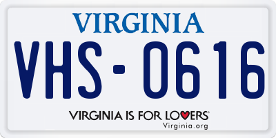 VA license plate VHS0616