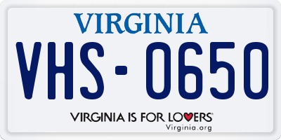 VA license plate VHS0650