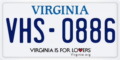 VA license plate VHS0886
