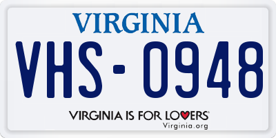 VA license plate VHS0948