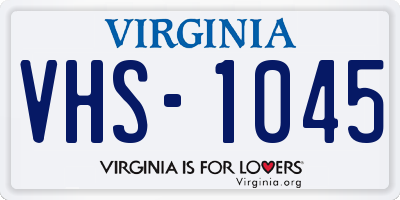 VA license plate VHS1045