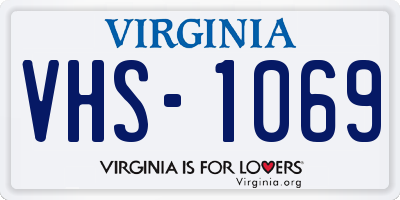 VA license plate VHS1069