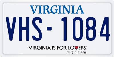 VA license plate VHS1084