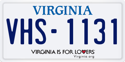 VA license plate VHS1131