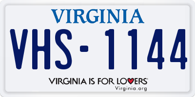 VA license plate VHS1144