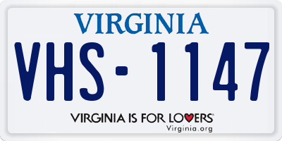 VA license plate VHS1147