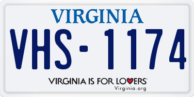 VA license plate VHS1174