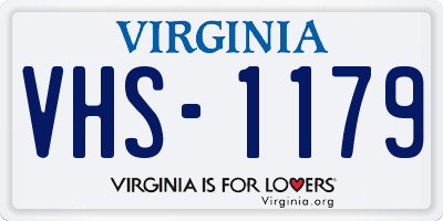VA license plate VHS1179