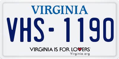 VA license plate VHS1190