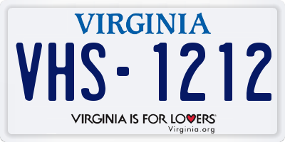 VA license plate VHS1212