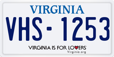 VA license plate VHS1253