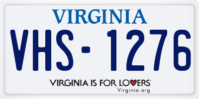 VA license plate VHS1276