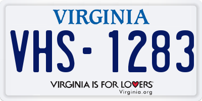 VA license plate VHS1283