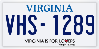 VA license plate VHS1289