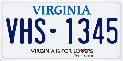 VA license plate VHS1345