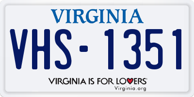 VA license plate VHS1351
