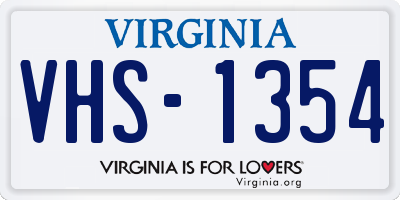 VA license plate VHS1354
