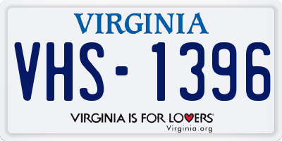 VA license plate VHS1396