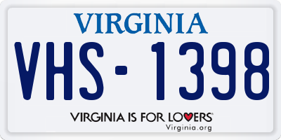 VA license plate VHS1398