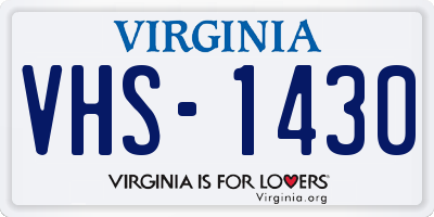 VA license plate VHS1430