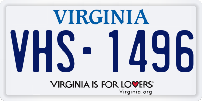 VA license plate VHS1496