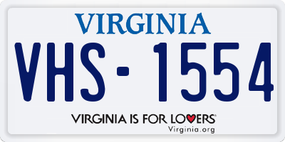 VA license plate VHS1554