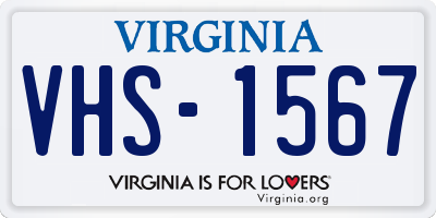 VA license plate VHS1567