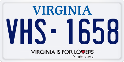 VA license plate VHS1658