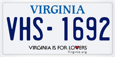VA license plate VHS1692
