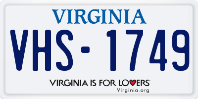VA license plate VHS1749