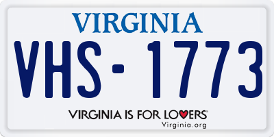 VA license plate VHS1773