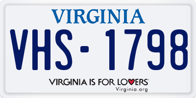 VA license plate VHS1798