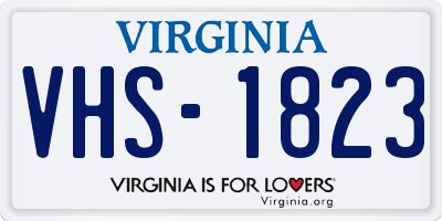 VA license plate VHS1823