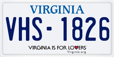 VA license plate VHS1826