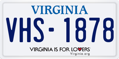VA license plate VHS1878