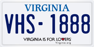 VA license plate VHS1888