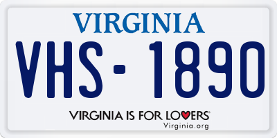 VA license plate VHS1890