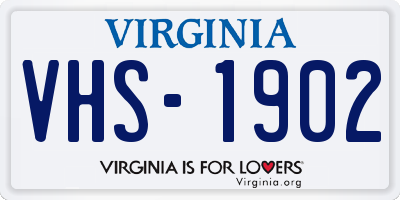VA license plate VHS1902