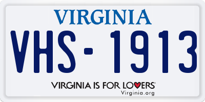 VA license plate VHS1913