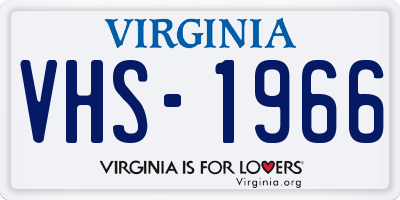 VA license plate VHS1966