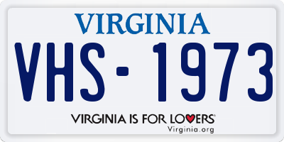 VA license plate VHS1973