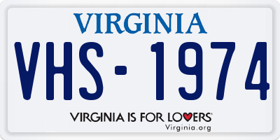 VA license plate VHS1974