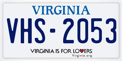 VA license plate VHS2053