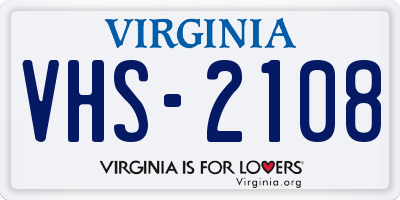 VA license plate VHS2108